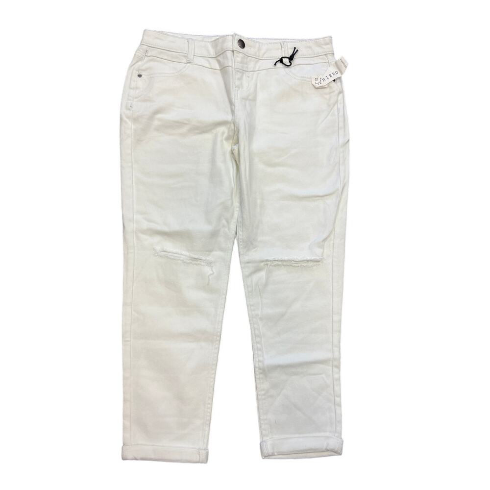 Generra White Cotton Distressed The GirlFirend Jeans Juniors Size 9 NWOT